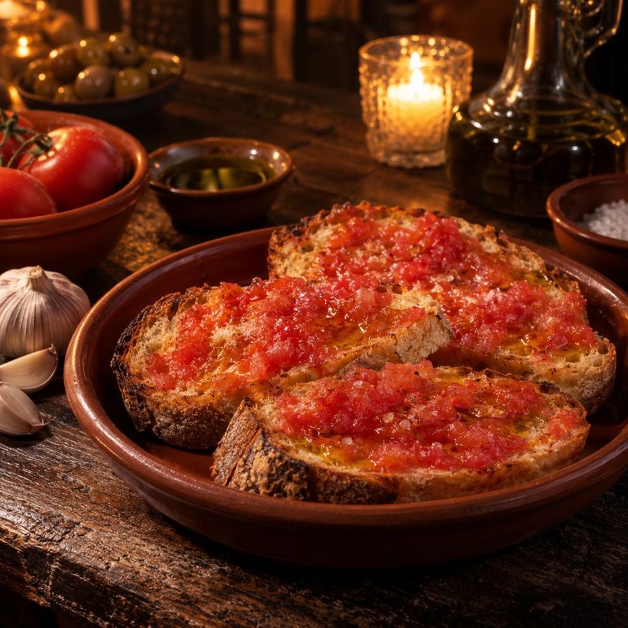 Pan con tomate